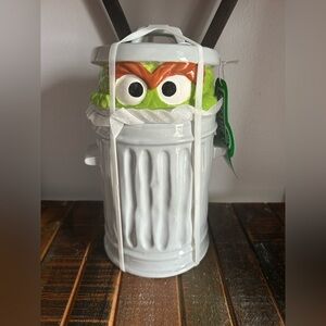 Vintage Style OSCAR THE GROUCH COOKIE JAR Sesame Street 11-inch Retro NEW